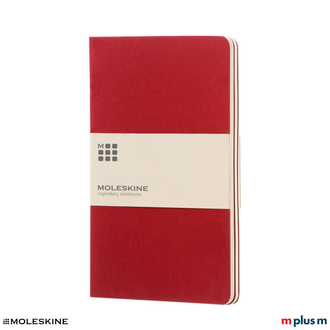 Moleskine Notizbuch Cahier Journal L in der Farbe Rot/Cranberry Rot