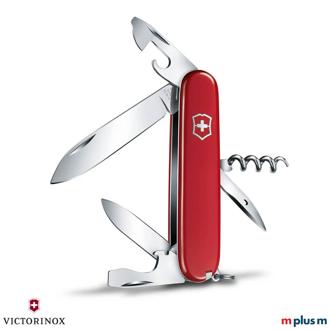 Spartan Taschenmesser mit roter Schale Schweizer Offiziersmesser Victorinox Spartan als Werbeartikel