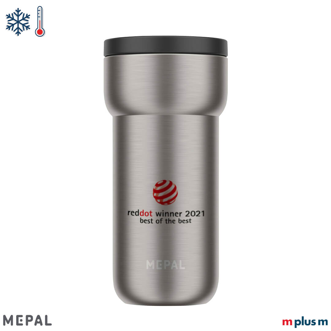 Schlichter Coffee To Go Becher aus Edelstahl in Nordic Black – BPA-frei, langlebig und mit angenehmem Trinkgefühl über den gesamten Rand