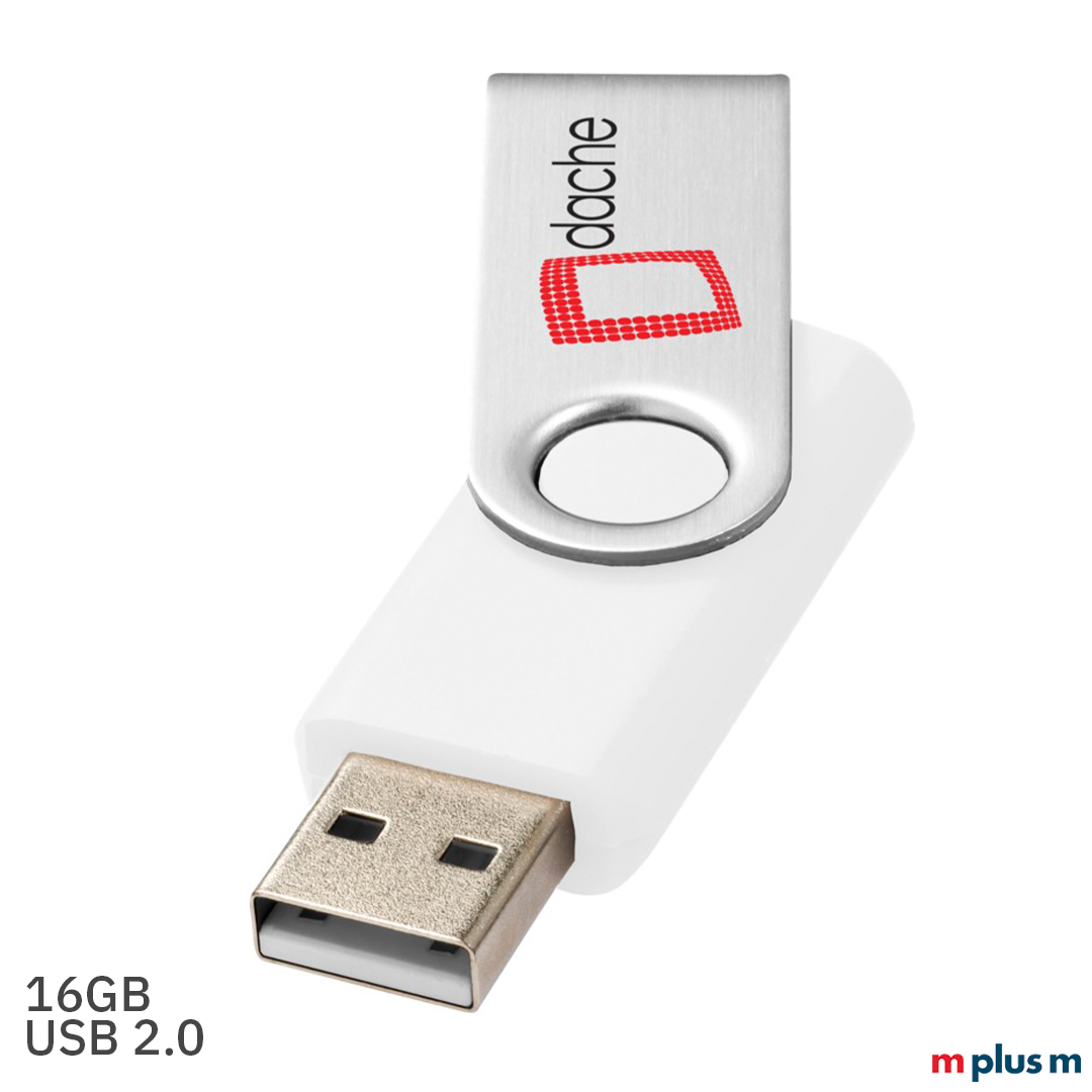 Weißer USB Stick als Werbegeschenk