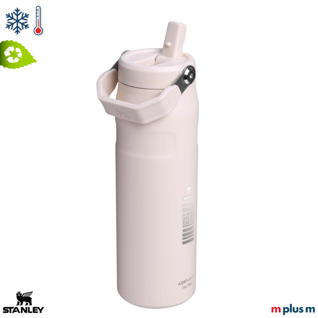 Rosa Stanley IceFlow™ Bottle Flip 2.0 Thermosflasche 700ml aus Edelstahl mit Logo bedrucken – Expressversand möglich