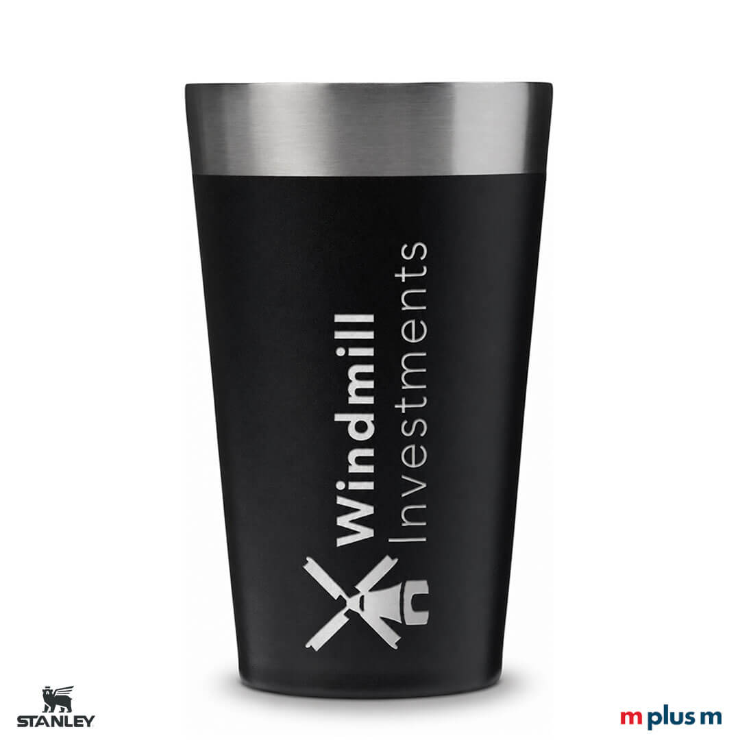 Logo Gravur auf der Rückseite des Stanley Stacking Thermo Tumbler