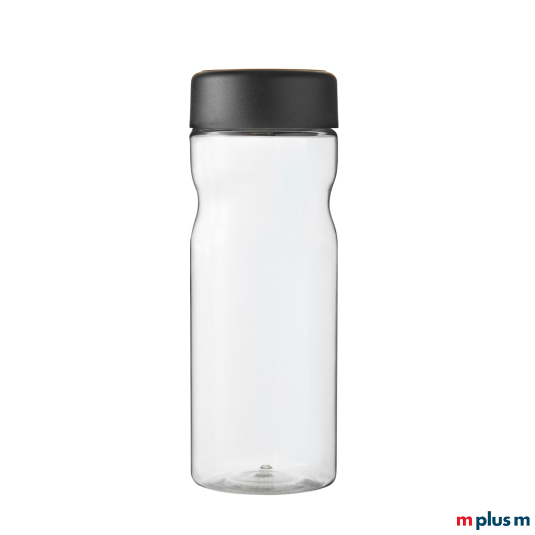 Transparent-graue Sportflasche mit Iherm Logo bedrucken