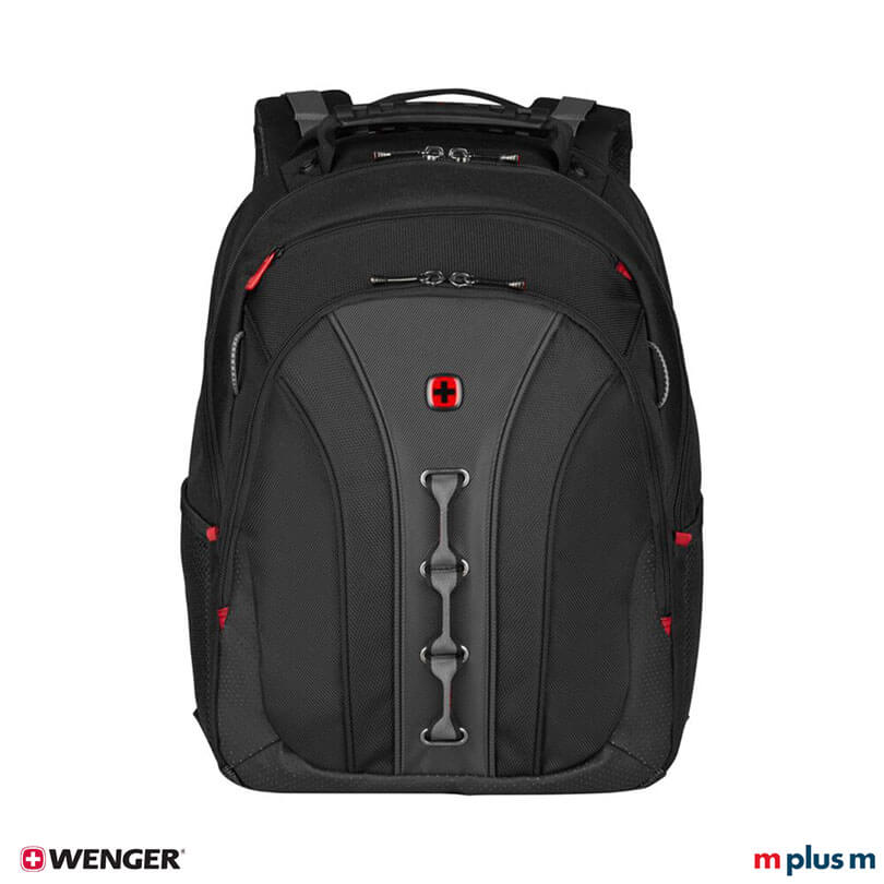 Wenger Legacy Business Rucksack schwarz mit Comfort-Fit Schulterriemen und ergonomischem Design, komfortabler Laptoprucksack hochwertig mit Logo Druck personalisieren Wenger Legacy Business Rucksack schwarz mit Comfort-Fit Schulterriemen und ergonomischem Design, komfortabler Laptoprucksack hochwertig mit Logo Druck personalisieren