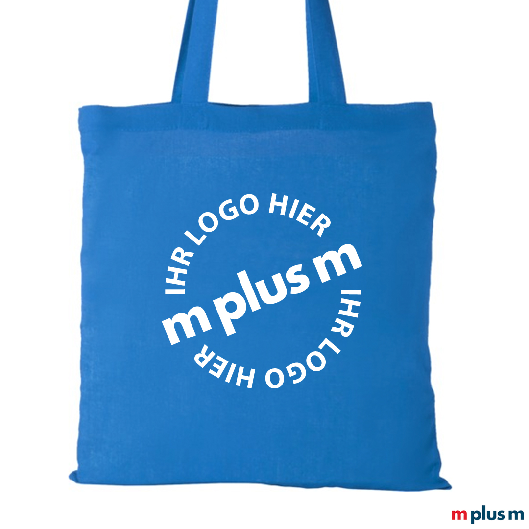 Blaue Stofftasche mit Ihrem Logo bedrucken