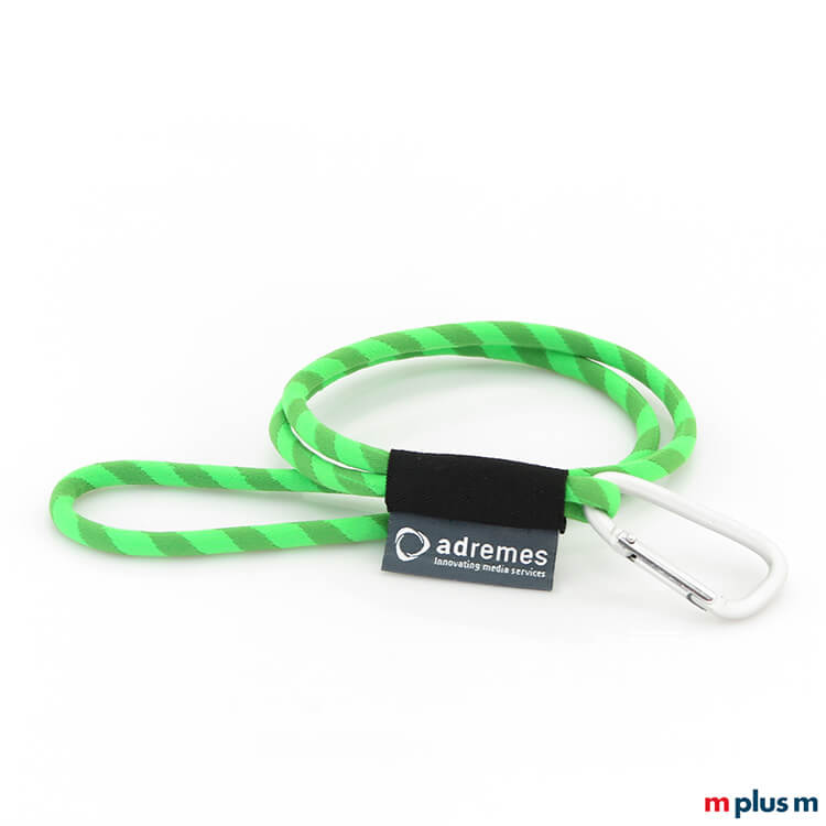 Tube Flag Kordel Lanyard ADR2 Grün Tube Flag Kordel Schlüsselband in grünen Wunschfarben als Werbeartikel Sonderanfertigung