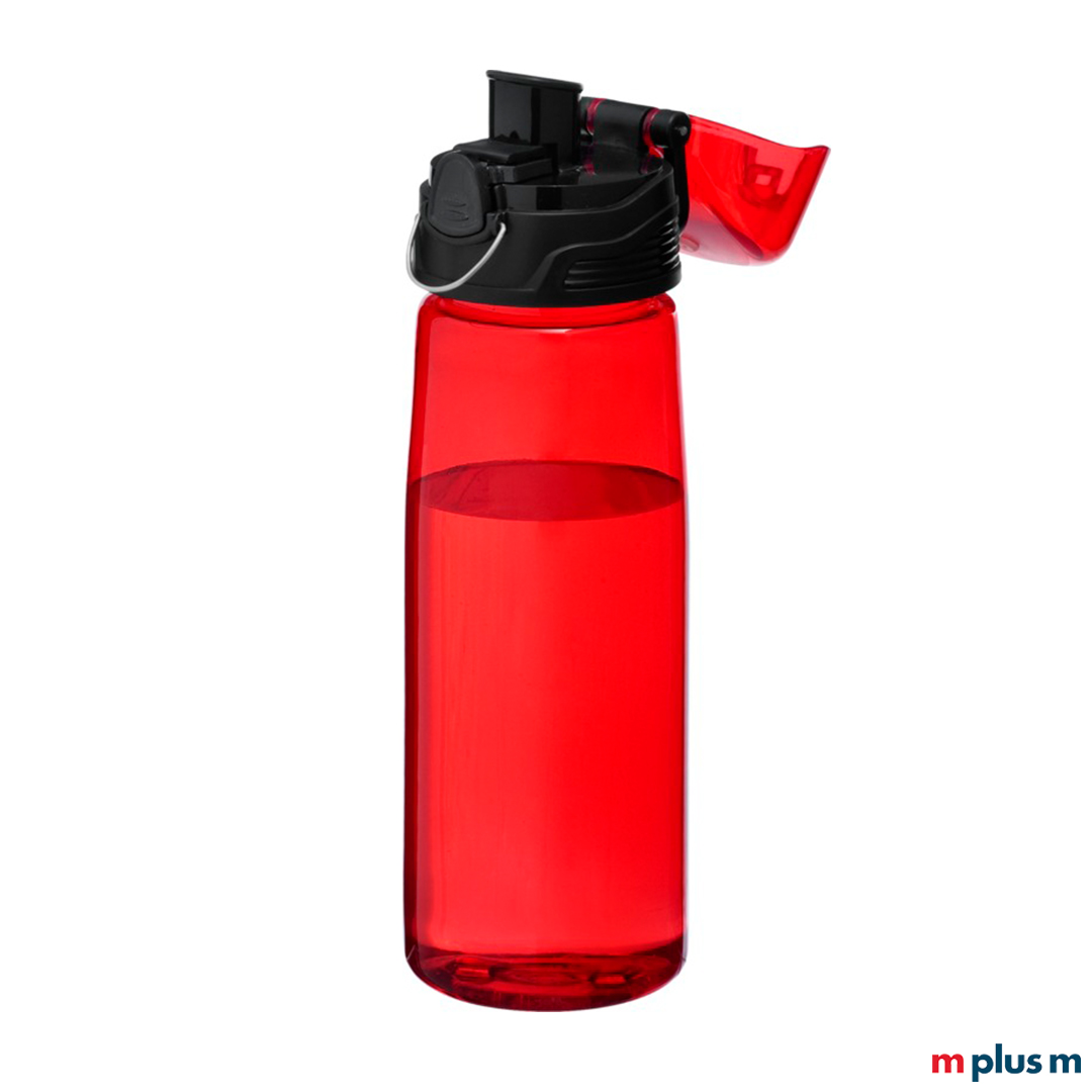 Rote Sportflasche als Werbeartikel mit Ihrem Logo bedrucken