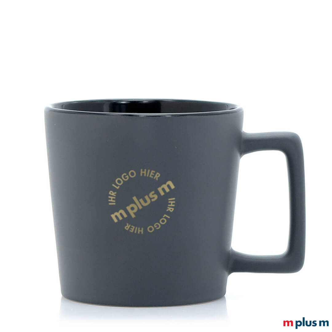 Schöne Kaffeetasse 'Vancouver' mit schwarzer Innenglasur Schöne Kaffeetasse 'Vancouver' mit schwarzer Innenglasur und sülmaschinenfestem Logo Druck