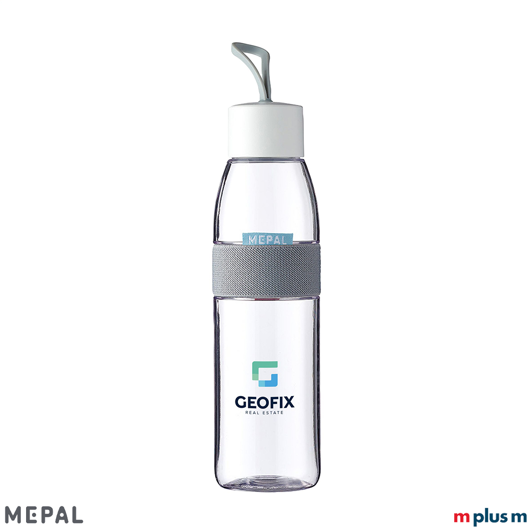 Aus Europa: Mepal Ellipse Tinkflasche in Transparent mitLogo Druck
