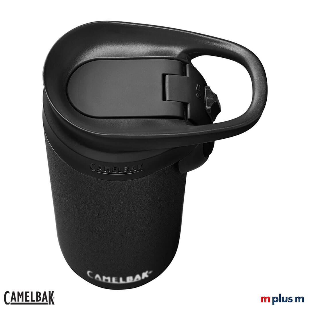Auslaufsicherer Deckel beim Camelbak Forge Thermobecher in schwarz