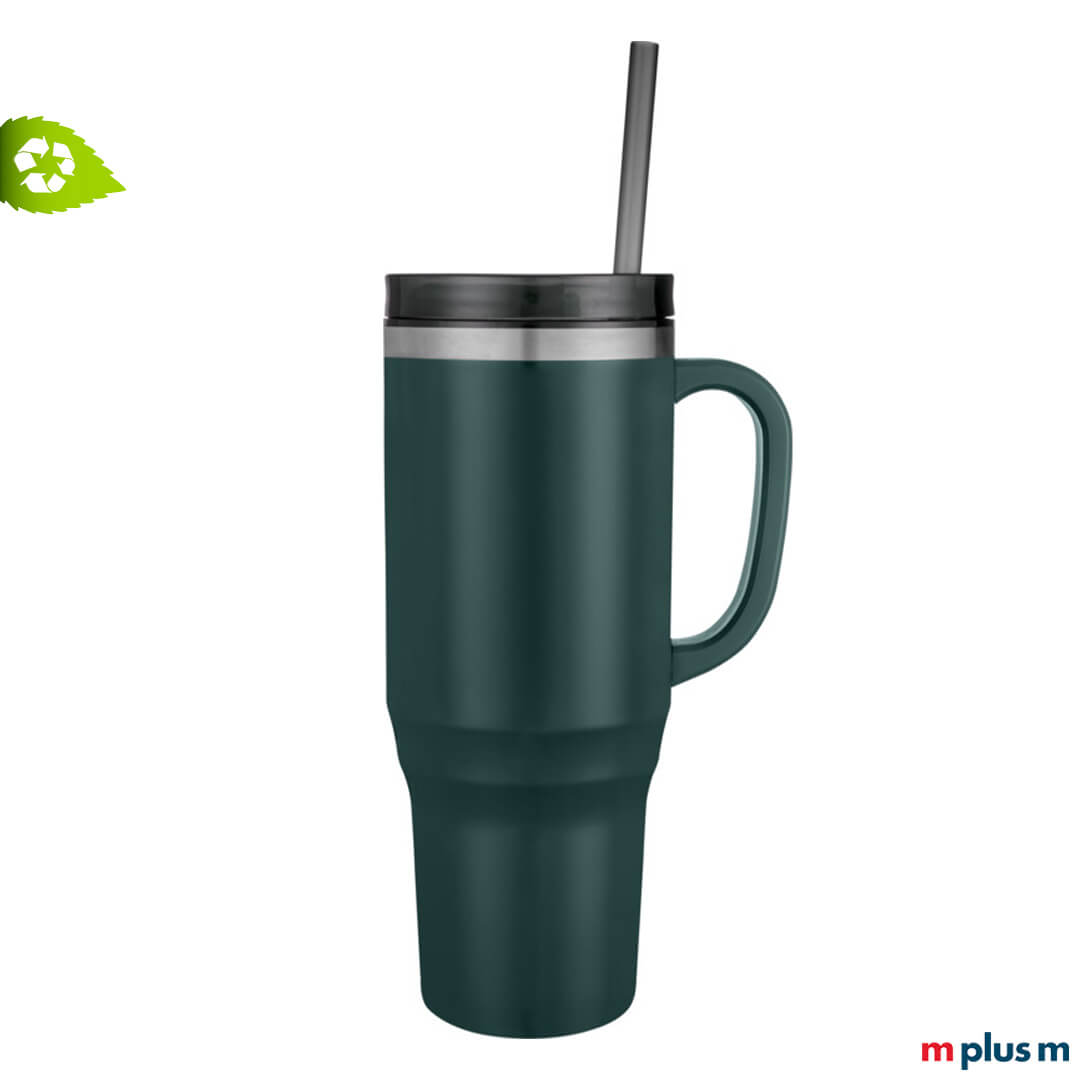 Miami Quencher XXL Grün Günstiger XXL Isolierbecher Miami Style in Grün mit Logo Druck