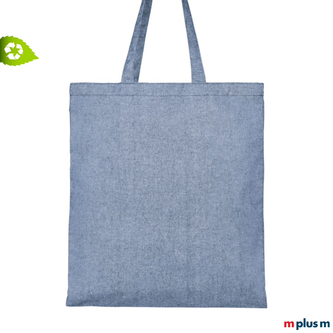 Blaue Stofftasche aus Recycling ♻️ Material als Giveaway 