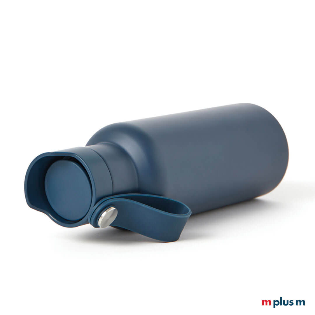 Schöne Balti Thermosflasche blau liegend Schöne Balti Thermosflasche auslaufsicher