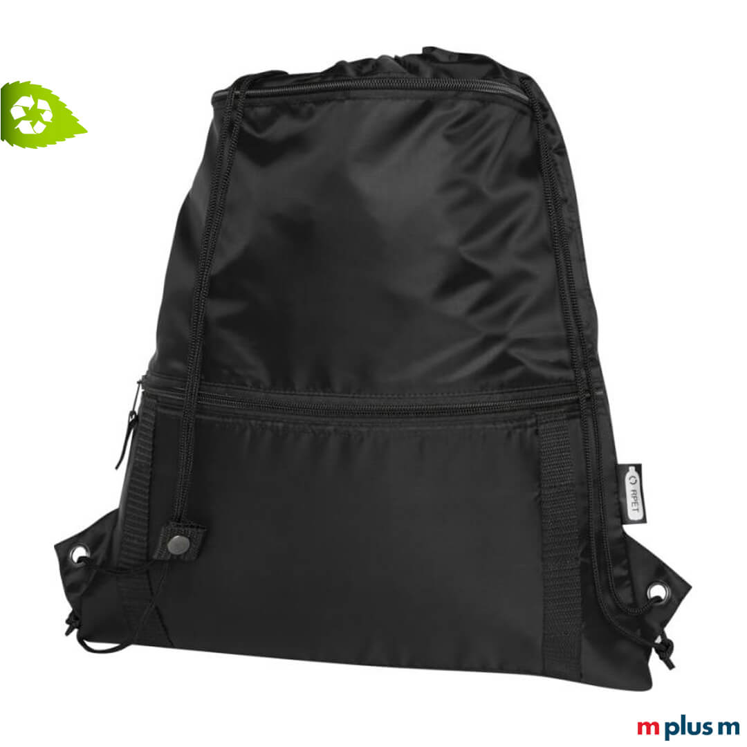 Sportbeutel aus Recycling PET Stoff mit ihrem Logo bedrucken zum verschenken Sportbeutel aus Recycling PET Stoff mit ihrem Logo bedrucken zum verschenken