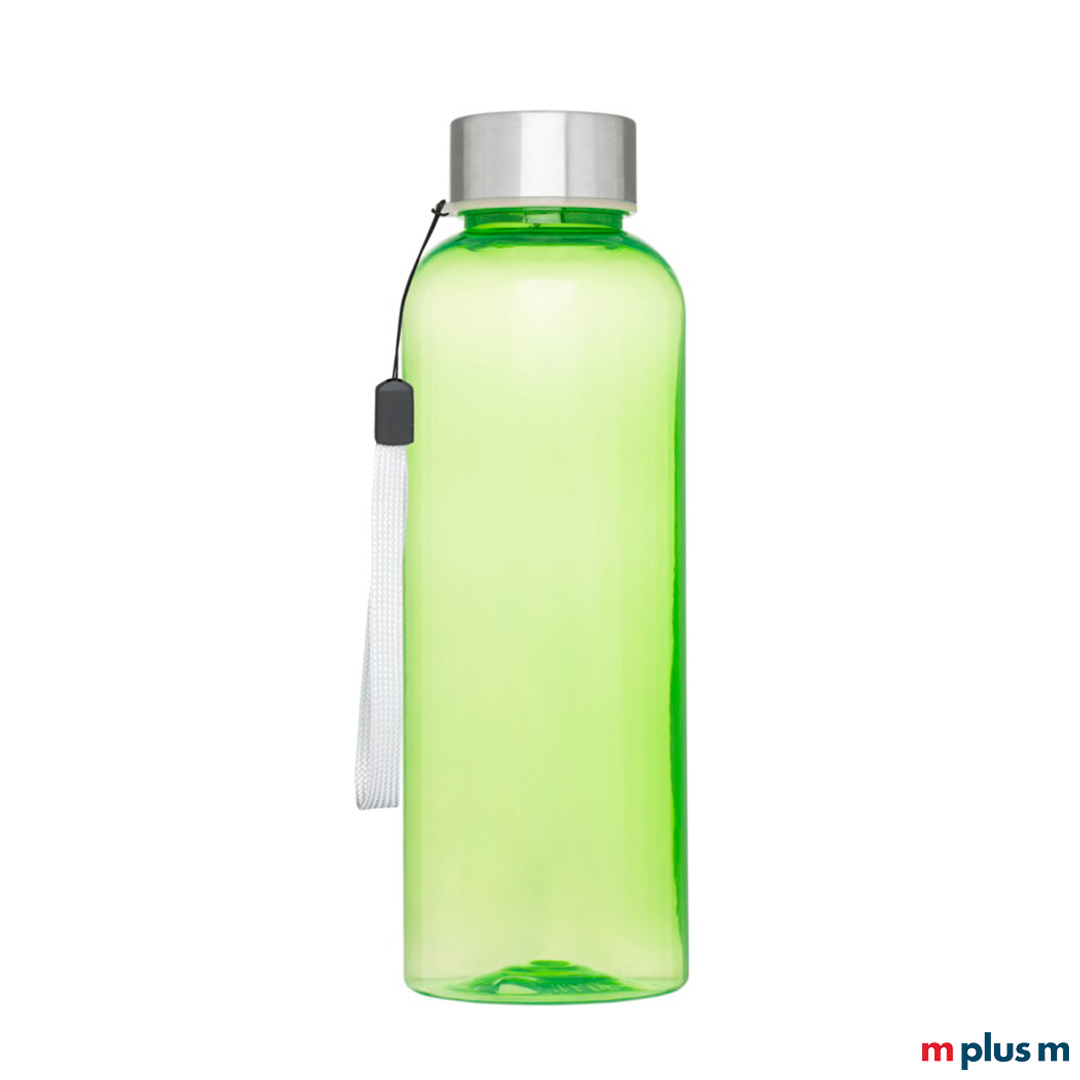 Grüne Trinkflasche als Werbemittel spülmaschinenfest bedrucken