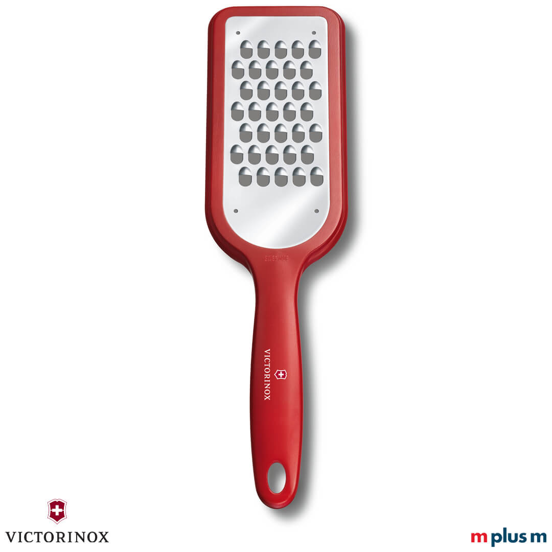 Victorinox Küchenreibe mit Grober Schneide in der Farbe Rot Praktische grobe Küchenreibe von Victorinox mit eigenem Logo selbst gestalten. Ein praktisches Werbegeschenk.