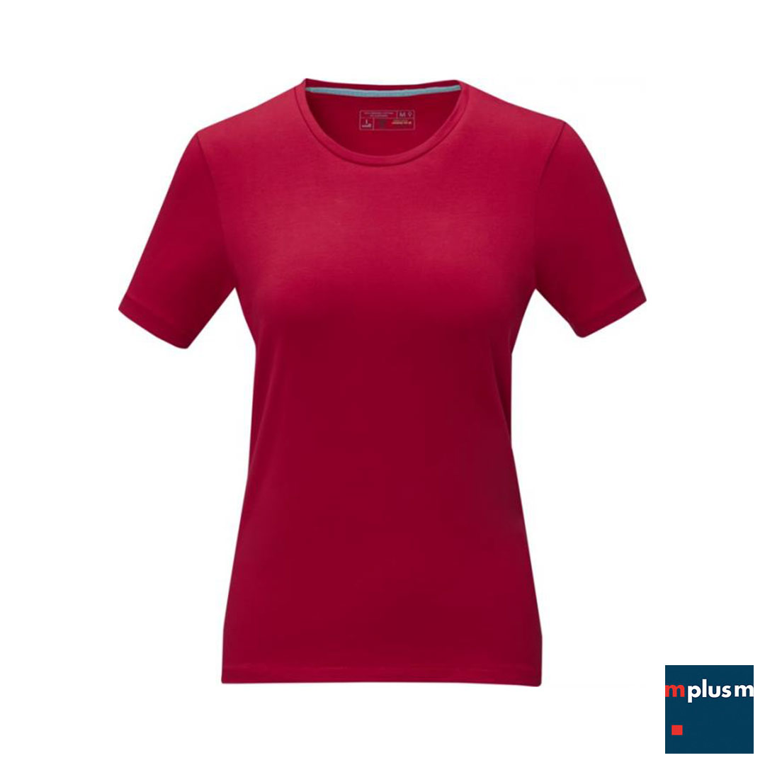 Rotes Damen Rundhals T-Shirt mit Logo bedrucken