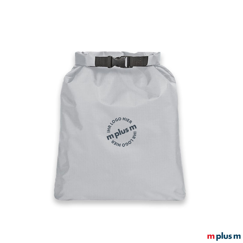 Drybag Rolltop Tasche mit 6l Inhalten in Farbe Silber als Werbeartikel