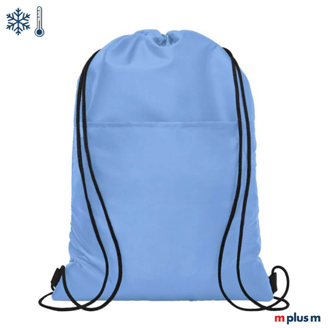 Cool Sports ISO Turnbeutel hellblau1 Hellblauer ISO Sportbeutel Rucksack als Giveaway mit Logo bedrucken