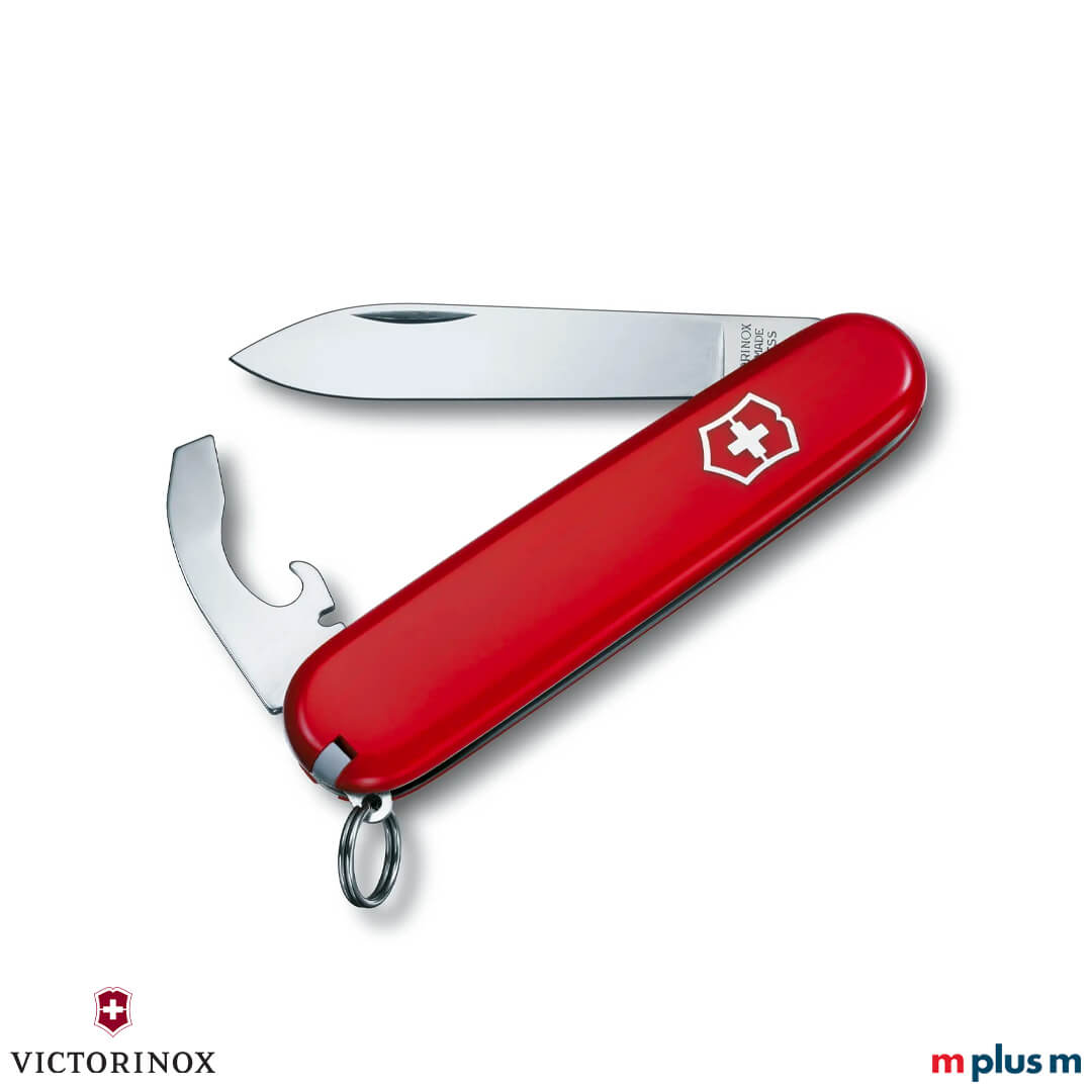 Victorinox Bantam in der Farbe Rot ausgeklappt Günstiges Schweizer Taschenmesser Bantam von Victorinox als Werbeartikel mit Logo bedrucken