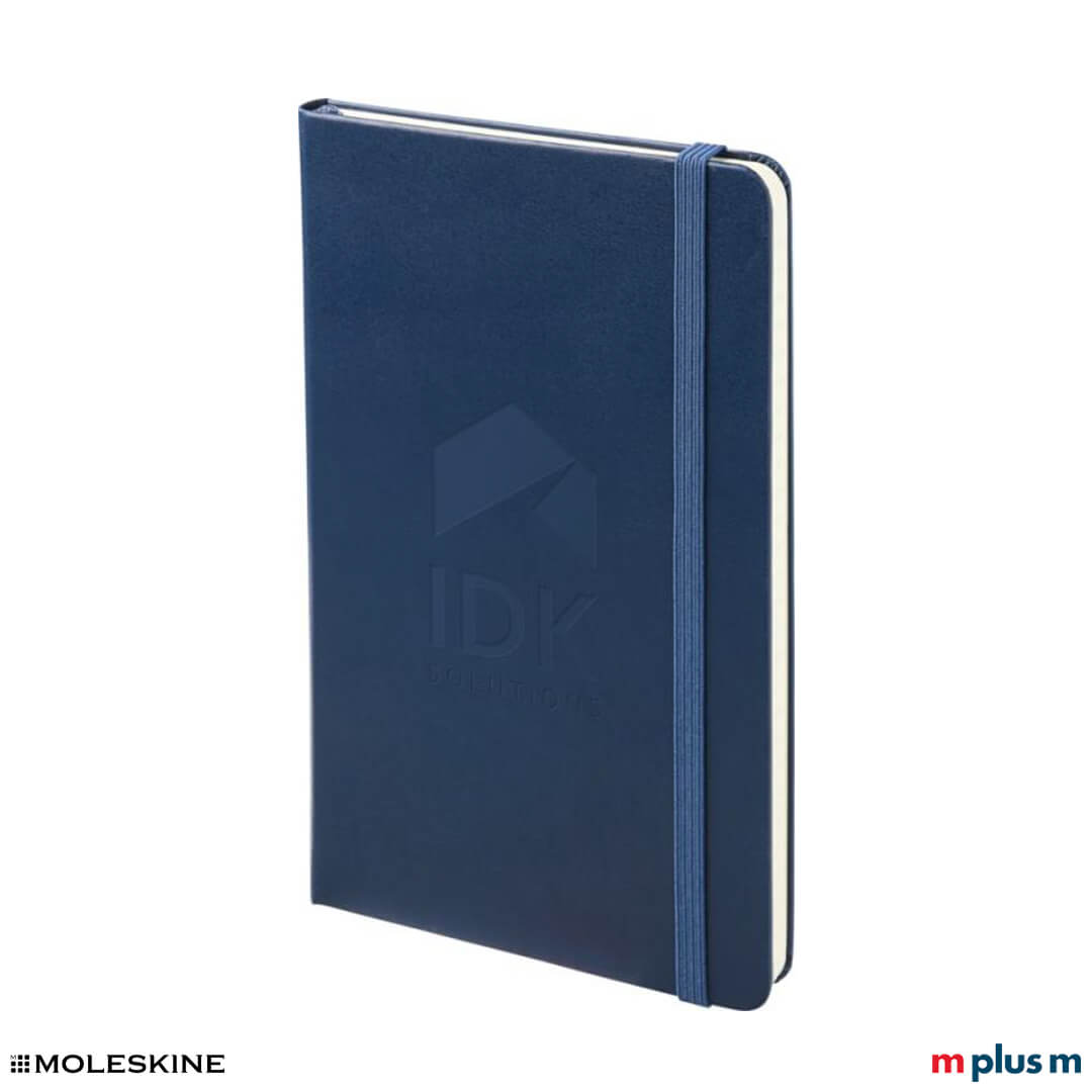 Moleskine Notizbuch Classic Harrdcover L Dunkelblau mit Beispieldruck Moleskine Notizbuch Classic Harrdcover L Dunkelblau mit Beispieldruck