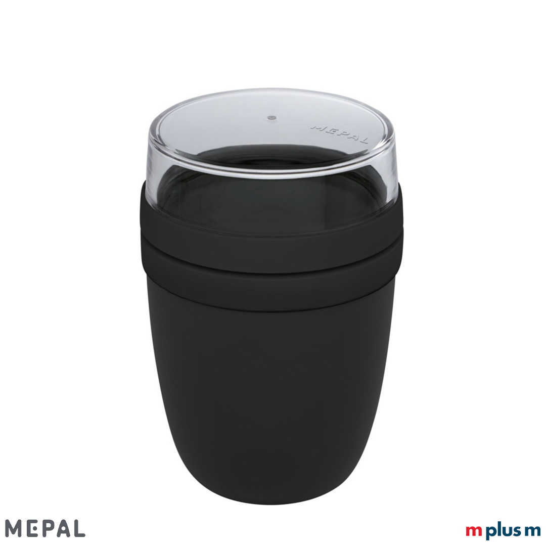 Schwarze Ellipse Lunchpot von Mepal mit Logo zu bedrucken
