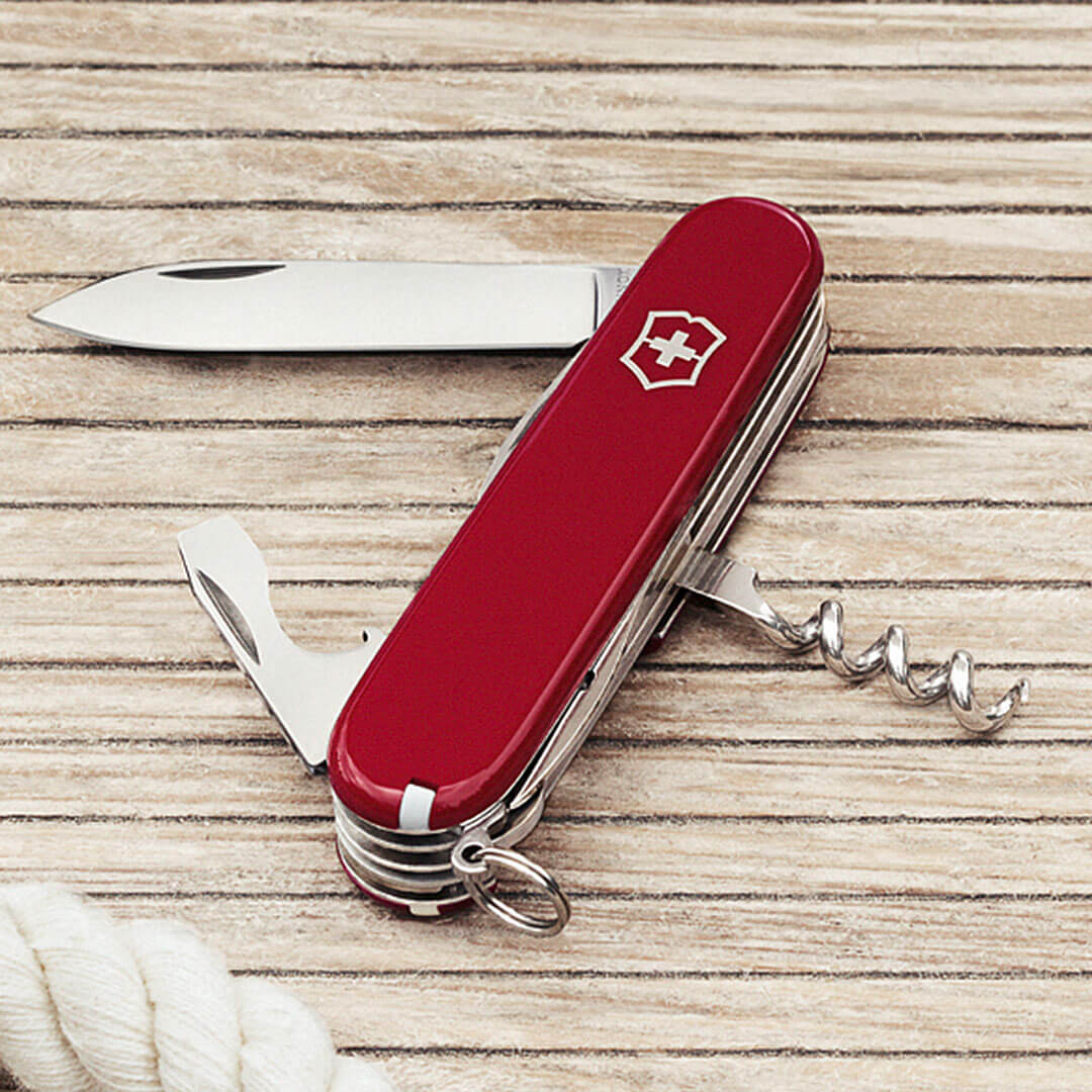 Klassisches Werbegeschenk aus der Schweiz: Victorinox Huntsman Taschenmesser