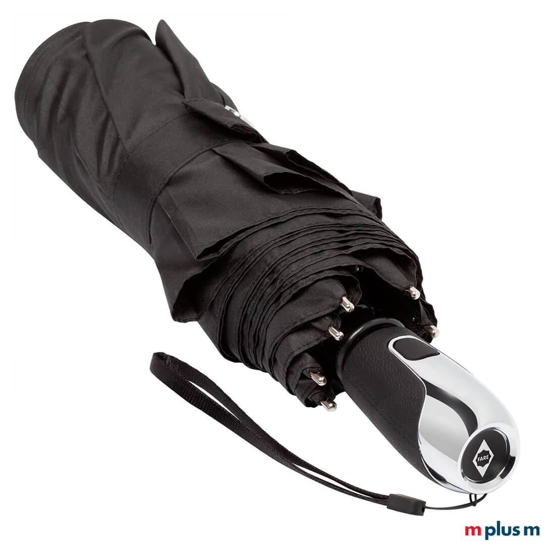 Fare Leon Premium Taschenschirm mit verchromten Griff Fare Leon Premium Taschenschirm mit verchromten Griff