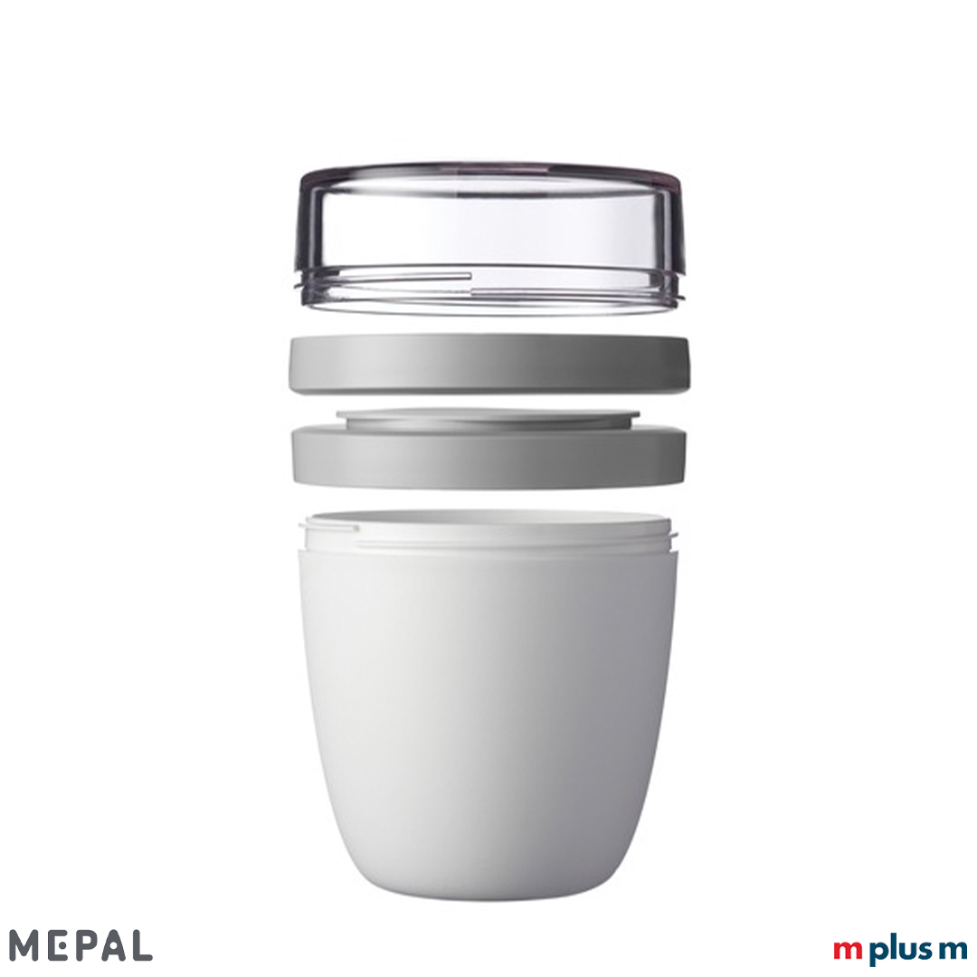 Idealer Müslibecher für unterwegs: Ellipse Lunchpot von Mepal in weiß