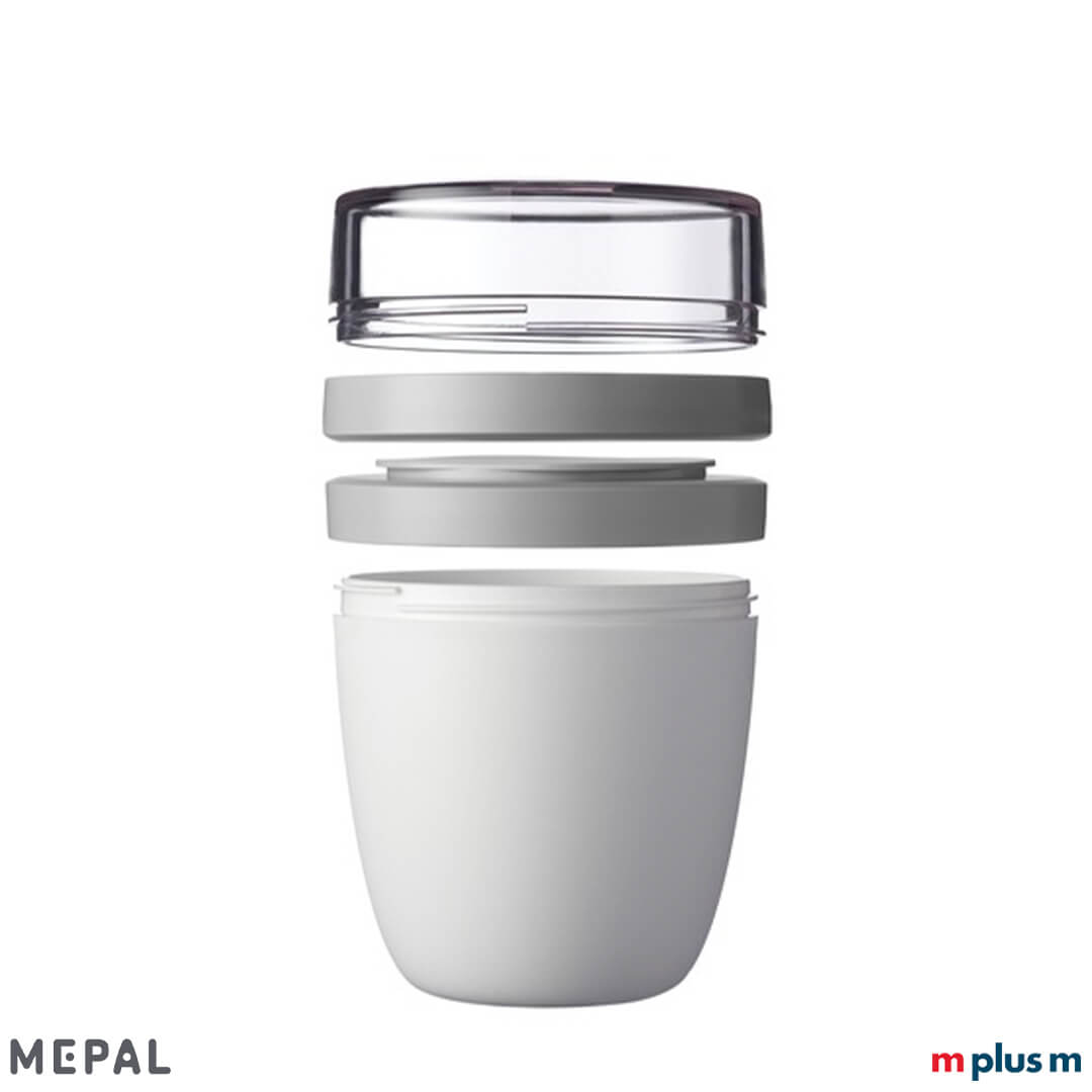 Idealer Müslibecher für unterwegs: Ellipse Lunchpot von Mepal in weiß Idealer Müslibecher für unterwegs: Ellipse Lunchpot von Mepal in weiß