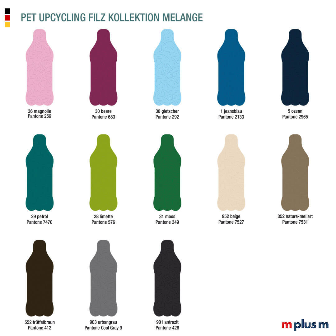 Melange Farbkarte für Recycling ♻️ Filz Made in Germany Melange Farbkarte für Recycling ♻️ Filz Made in Germany