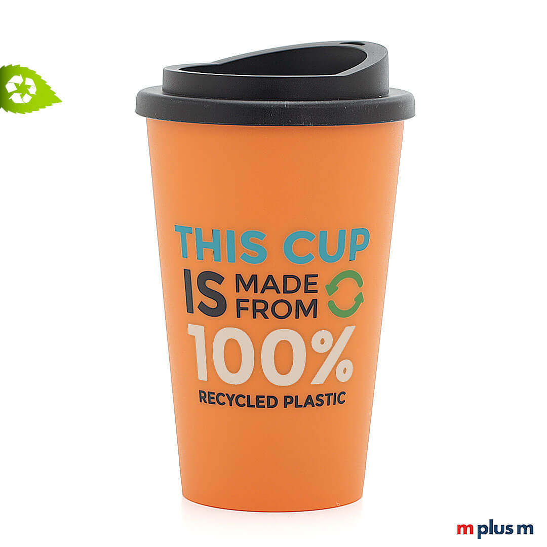 Green-Coffee-Shop-Isolierbecher-or-SD-4c Green Coffee Shop Thermobecher aus nachhaltigem Recycling Plastik und mit 4c Motiv zu bedrucken