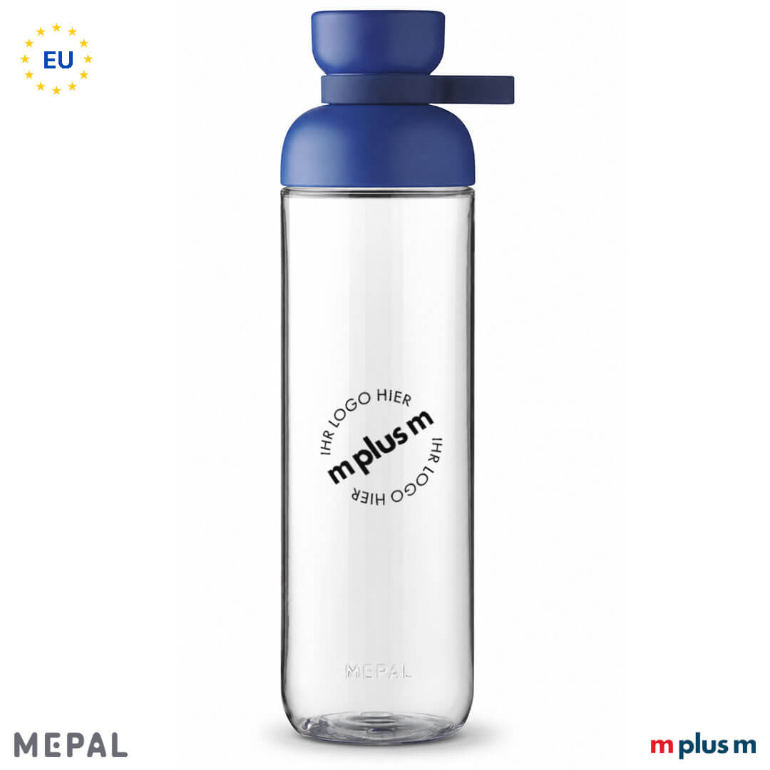 Mepal Trinkflasche Vita 900 ml in Blau mit Logo mDruck