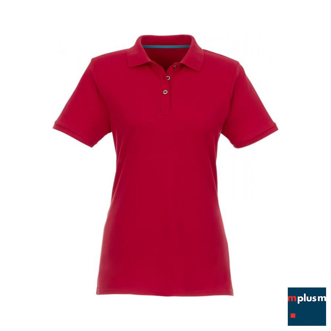 Nachhaltiges Poloshirt in Rot für Damen mit Logodruck