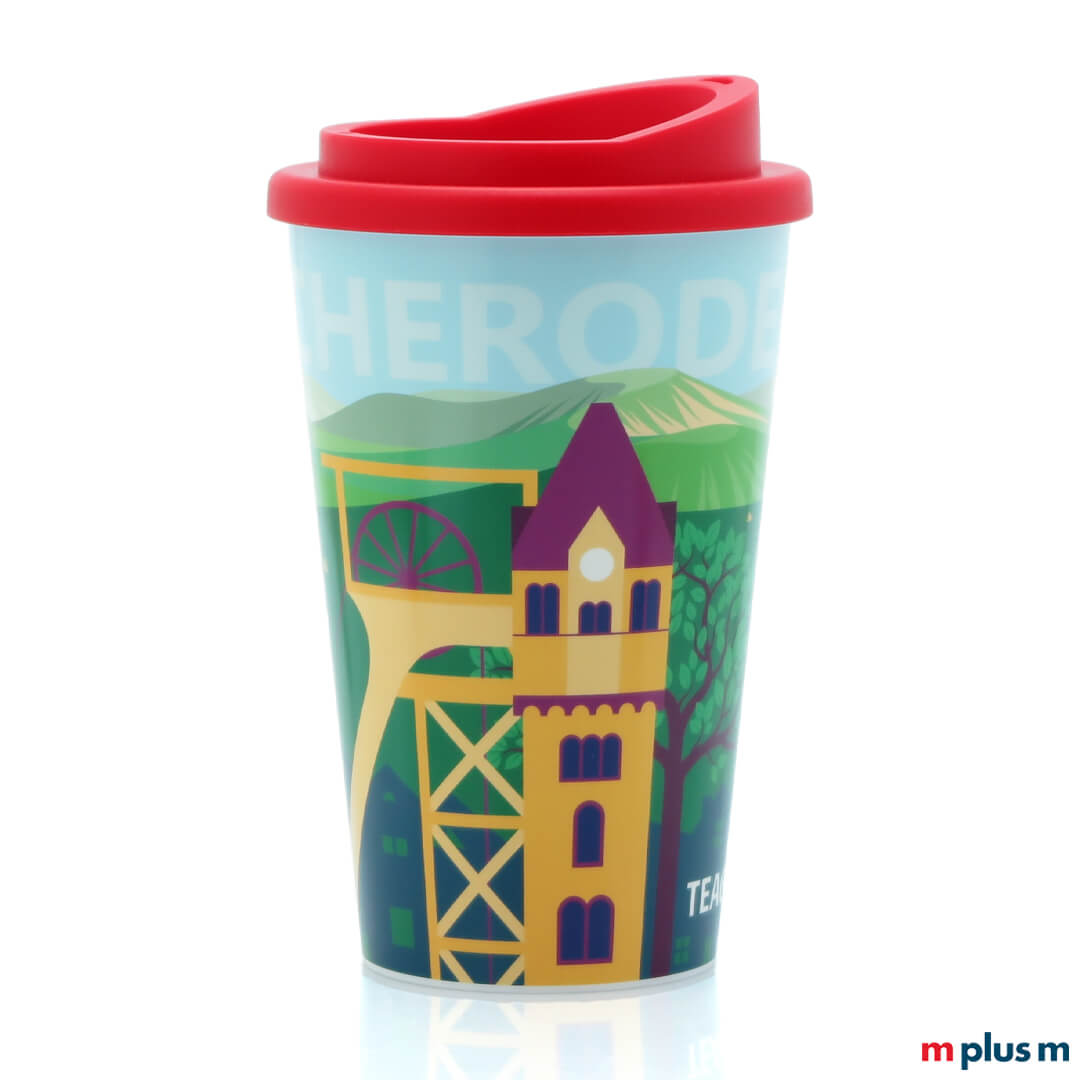 Allover Coffee Shop Kaffeebecher, 350 ml, doppelwandig isoliert, hält Getränke heiß Allover Coffee Shop Kaffeebecher, 350 ml, doppelwandig isoliert, hält Getränke heiß