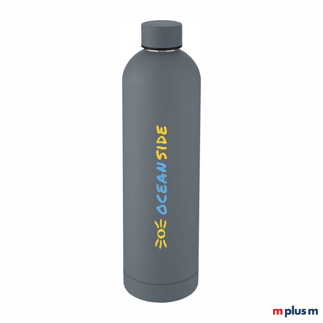Grüne Isolierflasche Simplon 1.000 ml mit Logo bedrucken