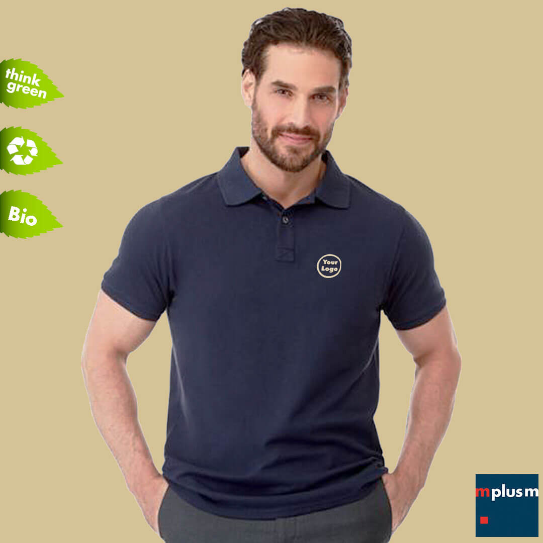 Bio-Baumwolle-Polo-Werbeartikel Pflegeleicht und nachhaltig: Polohemd aus Bio Baumwolle und Recycling Material. Mit Logo Druck oder Stickerei.
