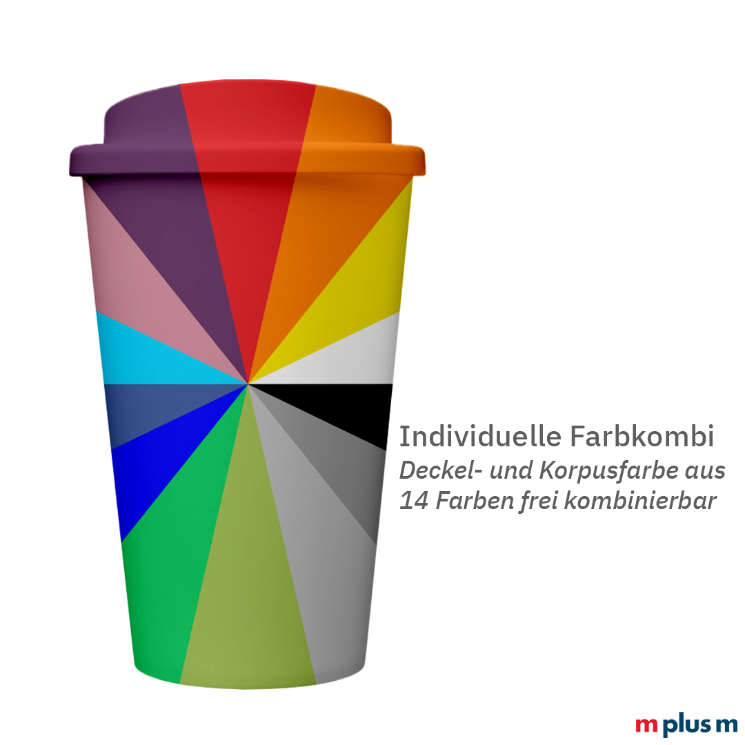 Blue Coffee Shop Kaffeebecher, Deckel und Korpus individuelle Farben, Mix and Match