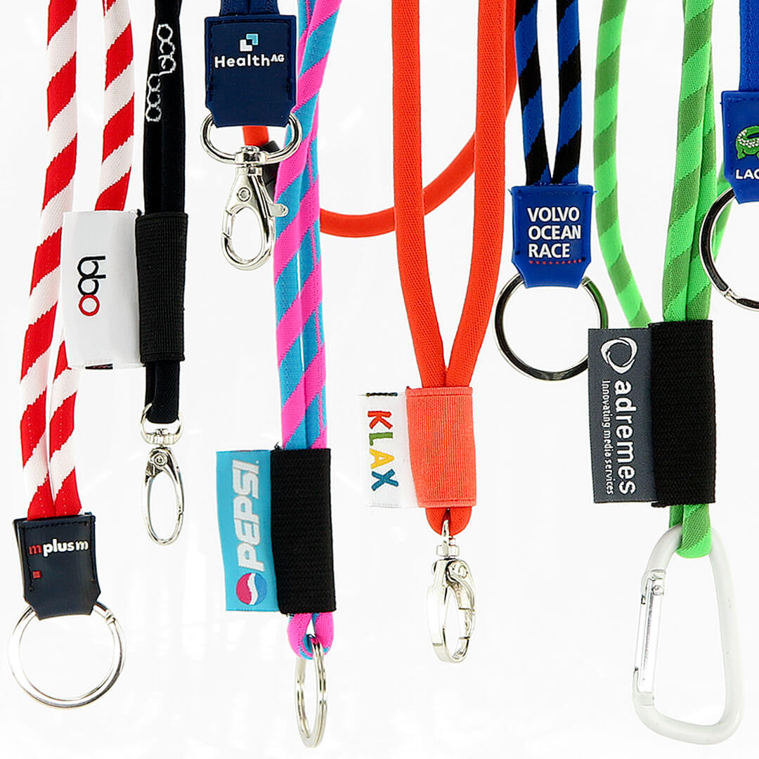 Tube Lanyard Kordel Schlüsselband Ausführungen Kordel Lanyards in vielen Farben als Werbeartikel