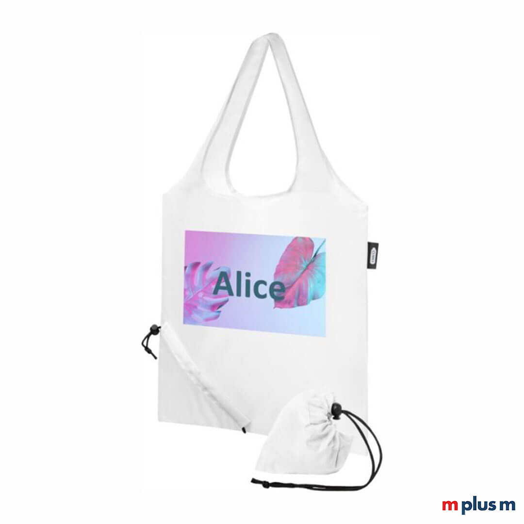 Weisse-Einkaufstasche-mit-Ihrem-Namen-gestalten Nachhaltige Tasche mit Ihrem Logo bedrucken