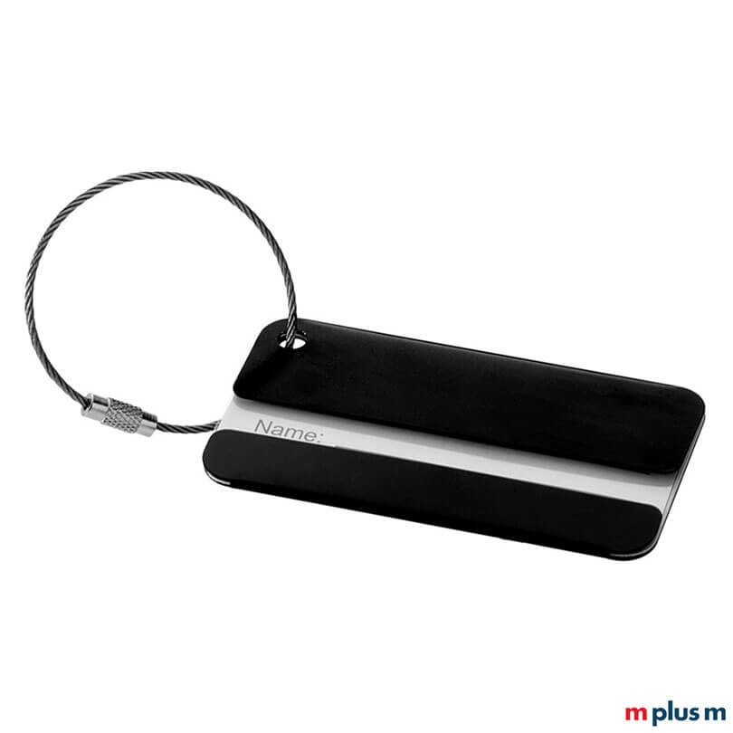 Günstiger Kofferanhänger aus Aluminium als Giveaway mit Logo bedrucken
