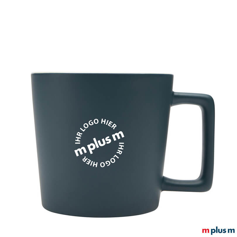 Graue Keramiktasse mit Ihrem Logo bedrucken