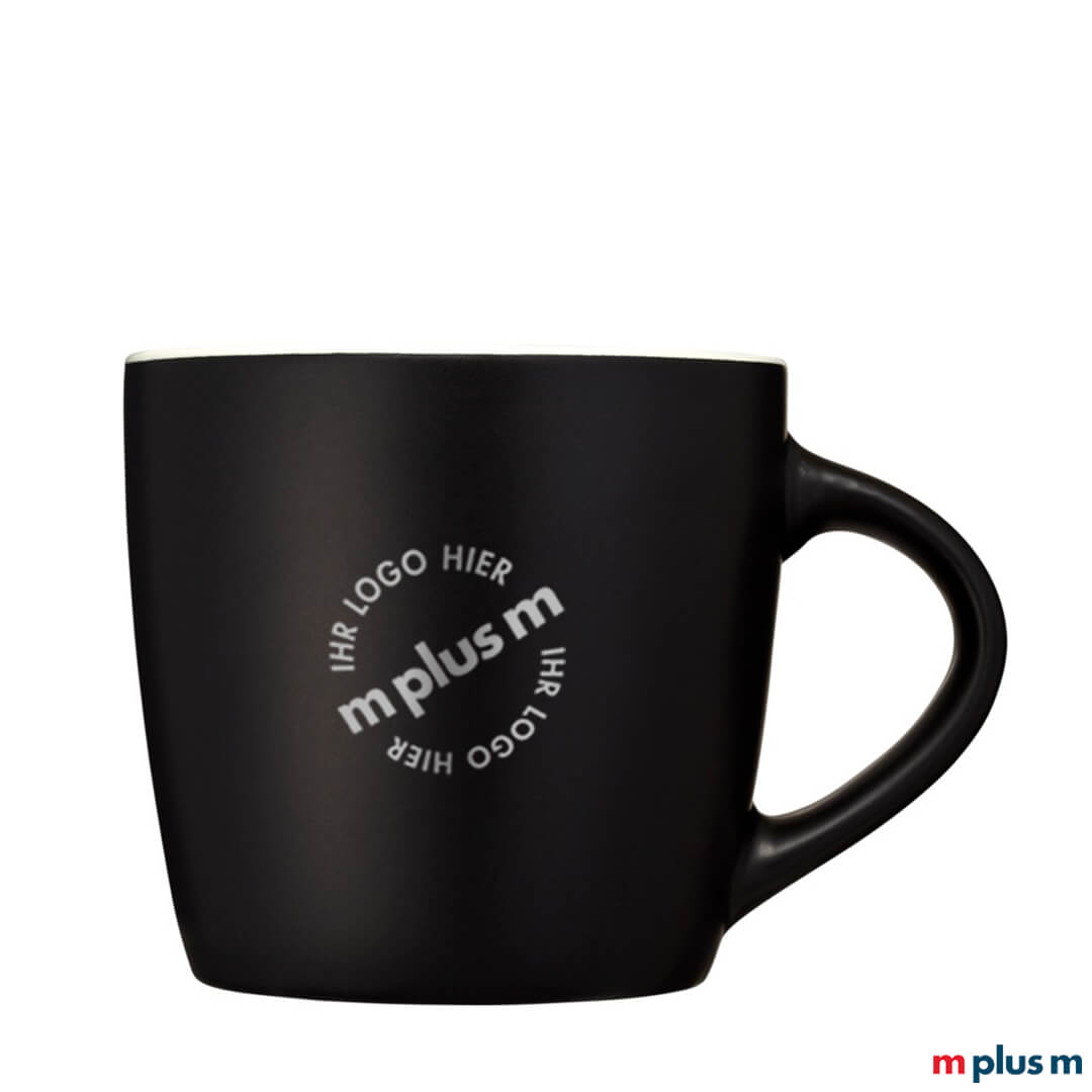 Schwarze Keramiktasse mit Ihrem Logo bedrucken Schwarze Keramiktasse mit Ihrem Logo bedrucken