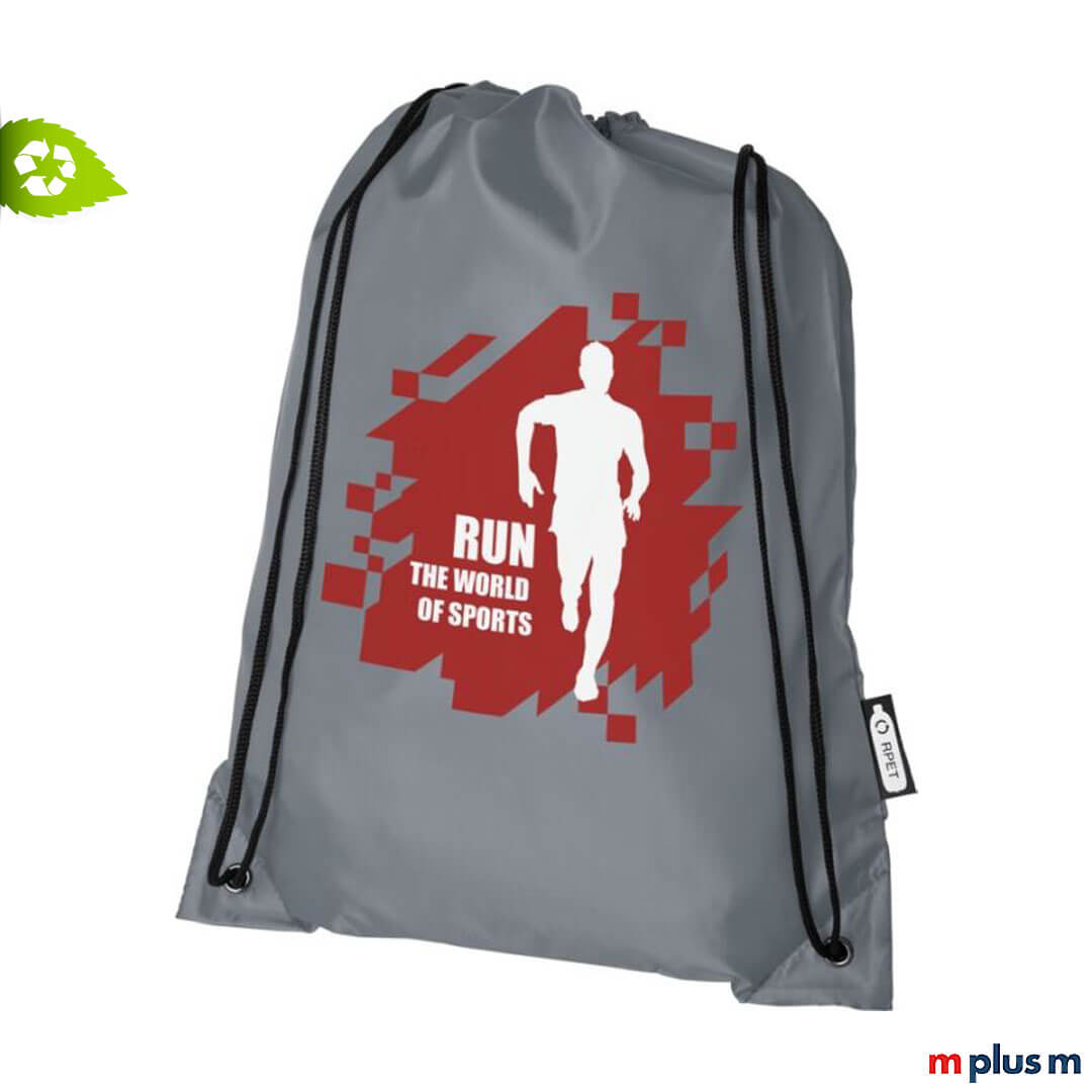 Oriole-Rucksack-recycling-PET-als-Werbeartikel-mit-Logo-bedrucken Tasche zum Umhängen mit 5L Volumen. Perfekt für unterwegs oder zum einkaufen