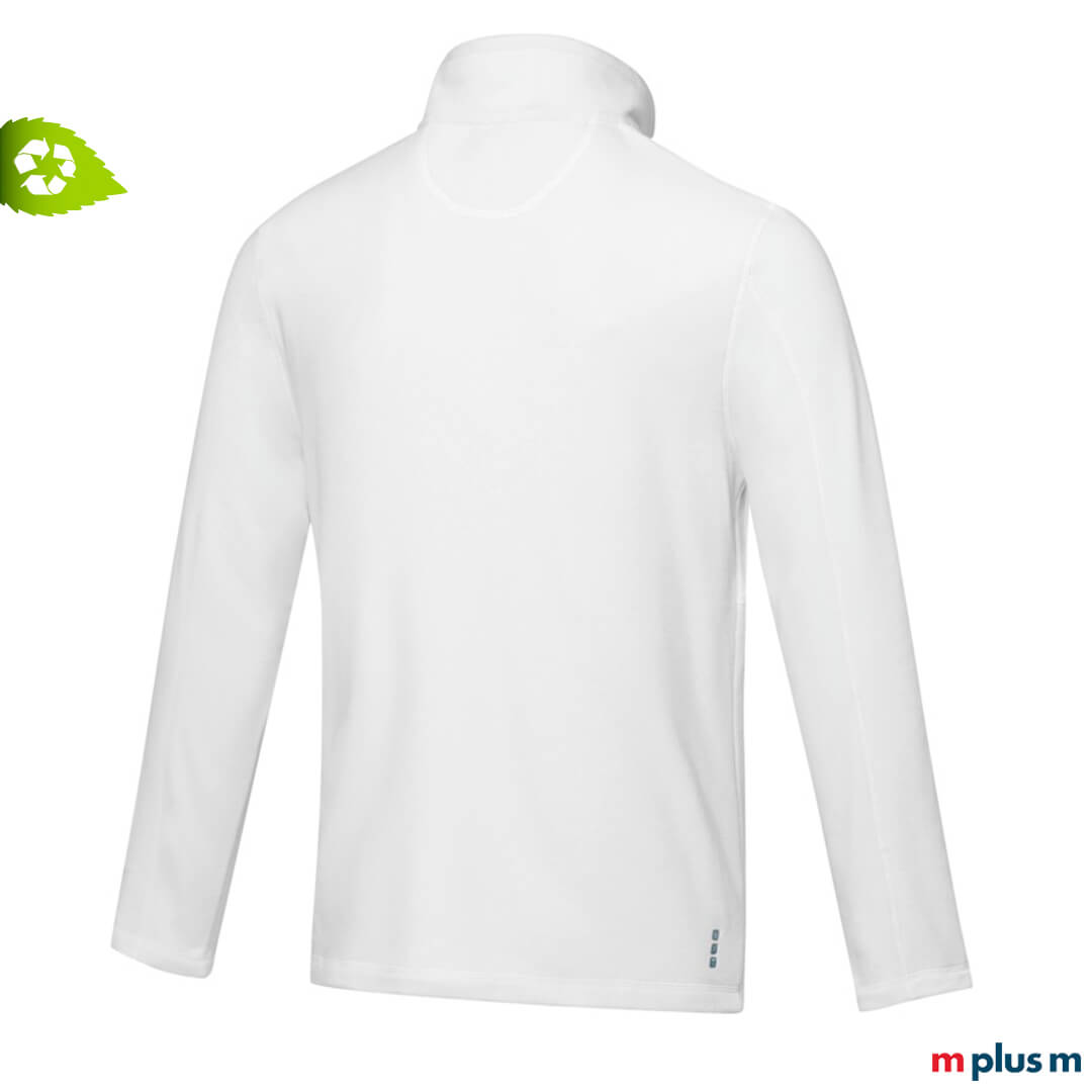 Umweltfreundliche-Werbung-Bedruckte-Fleecejacke-als-nachhaltiger-Marketingartikel Eigenes Logo auf umweltfreundlichen Fleecejacken bedrucken lassen