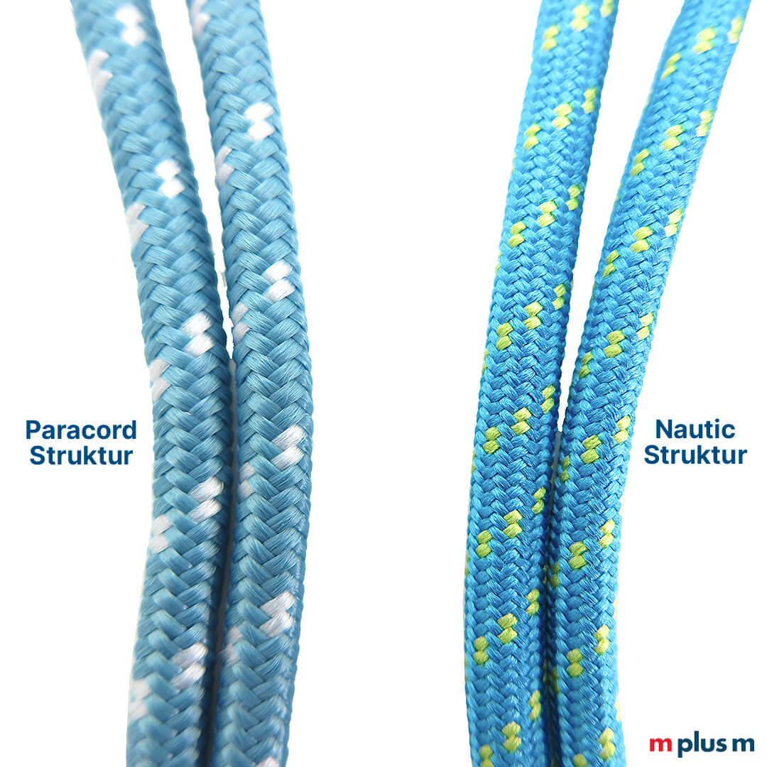 Strukturvergleich Paracord und Nautic Lanyard Was ist der Unterschied zwischen Paracord und Nautic Lanyards?