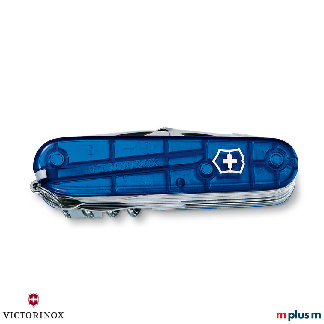 Swiss Champ Taschenmesser mit blau transparenten Schalen Swiss Champ Taschenmesser mit blau transparenten Schalen