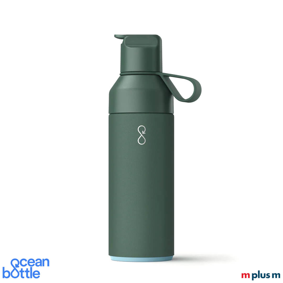 Grüne Sportflasche mit Ihrem Logo gravieren Grüne Sportflasche mit Ihrem Logo gravieren