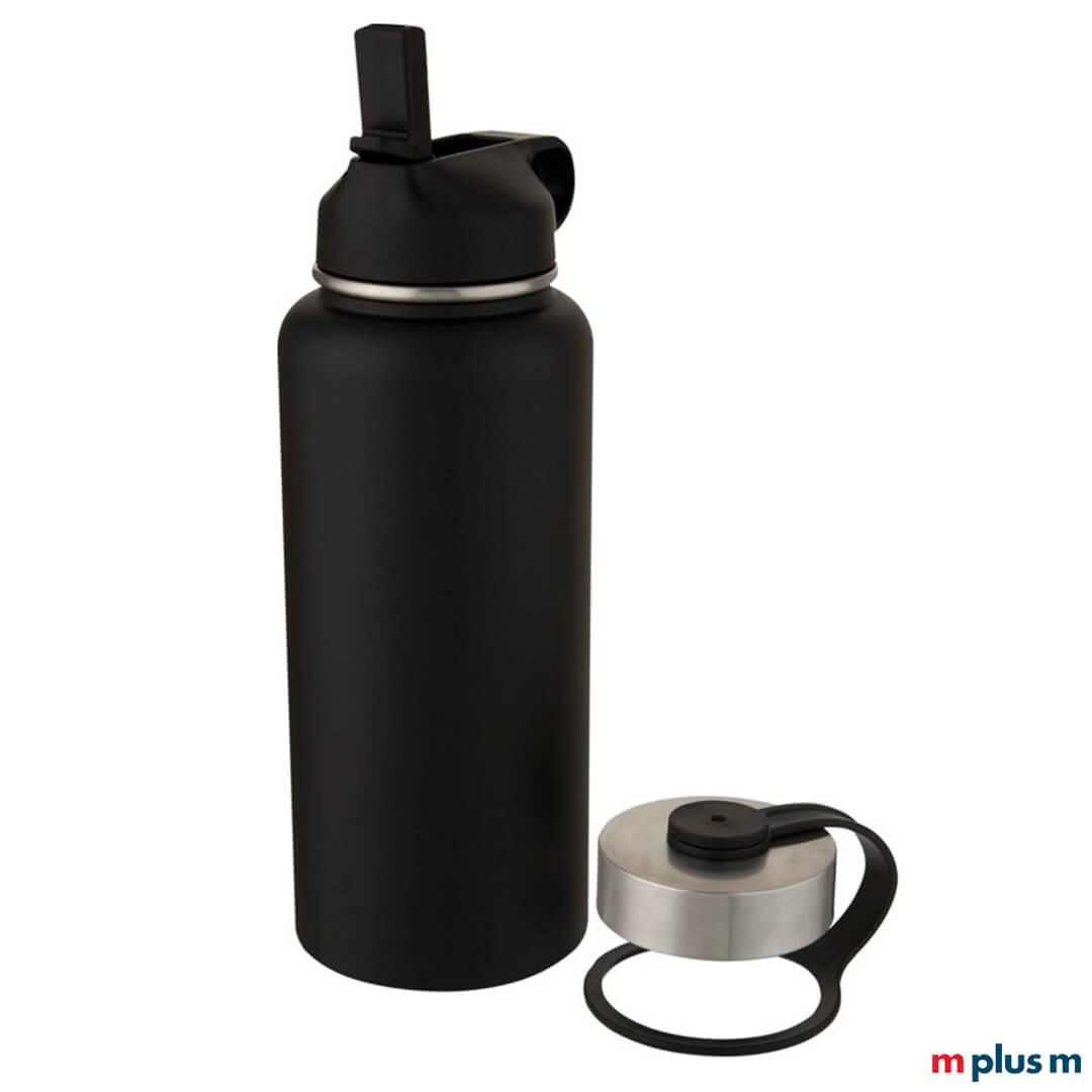 'Lund' Edelstahl Thermo Sportflasche Lund in Farbe schwarz 'Lund' Edelstahl Thermo Sportflasche Lund in Farbe schwarz
