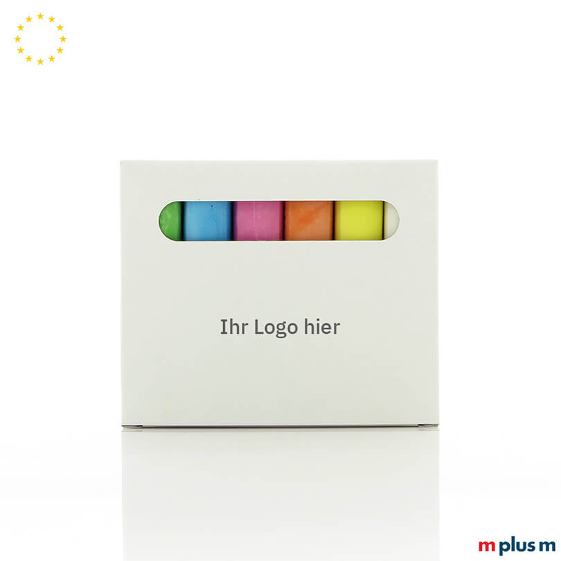 Mlkreide aus Deutschland als Werbeartikel mit Ihrem Logo Hochwertige Straßen-Malkreide als Werbeartikel